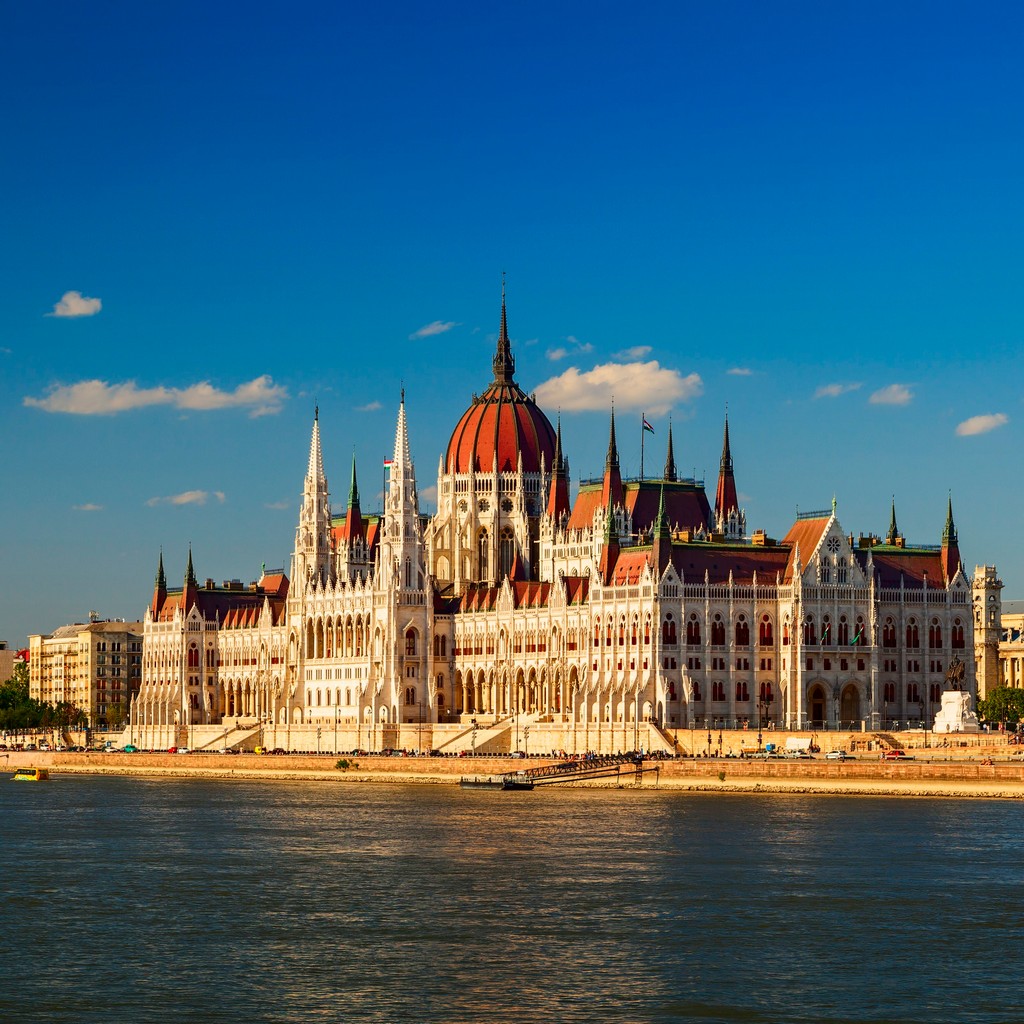 hungarian parliament view in the city of budapest