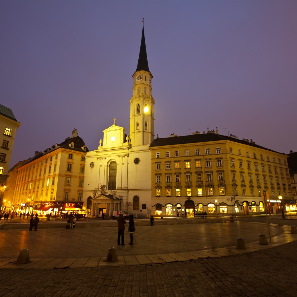 Night view of  Vienna.   Austria